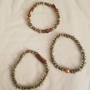 5 matching bracelets